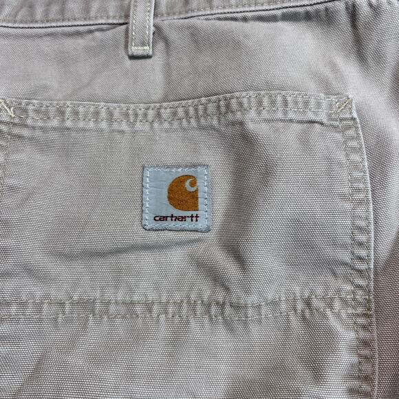 Carhartt Rugged Flex Canvas Work Pants 32x30 Tan Relaxed Fit Carpenter Utility - Picture 7 of 12